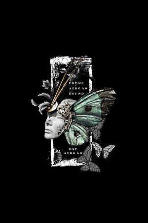 蝴蝶印花华亿平台图片