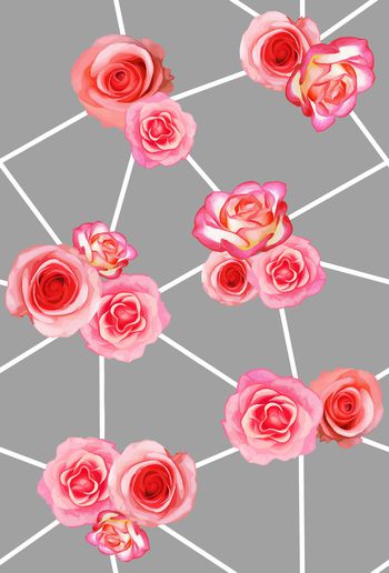 795439-2 26花卉灰底