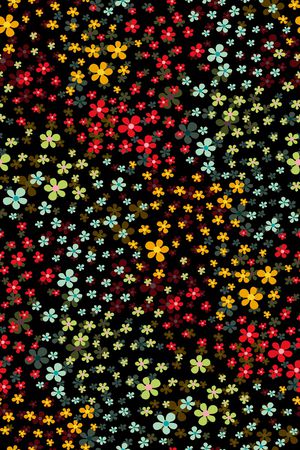 手绘线条花朵印花华亿平台图片