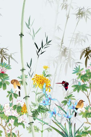 中国风印花华亿平台图片