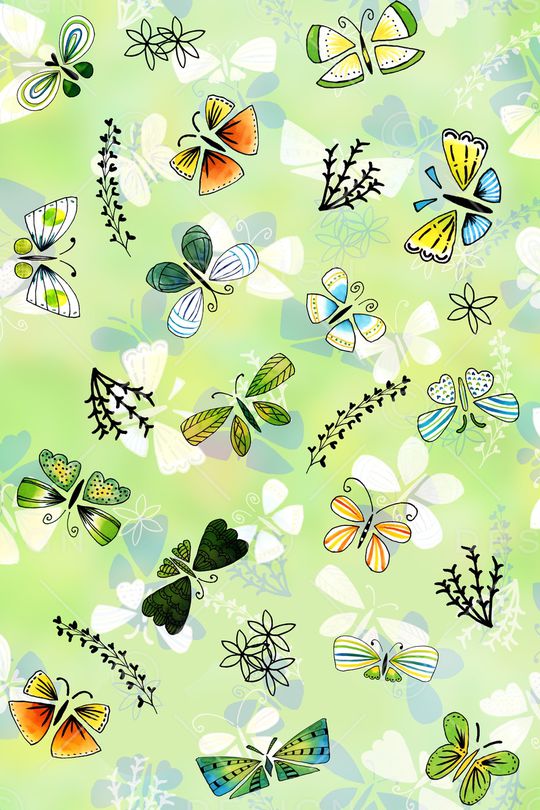 蝴蝶印花华亿平台图片