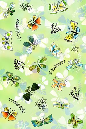 蝴蝶印花华亿平台图片