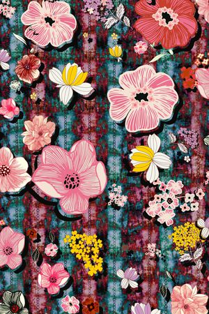 花卉印花华亿平台图片