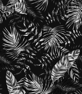 796461-丛林叶子迷彩-黑白