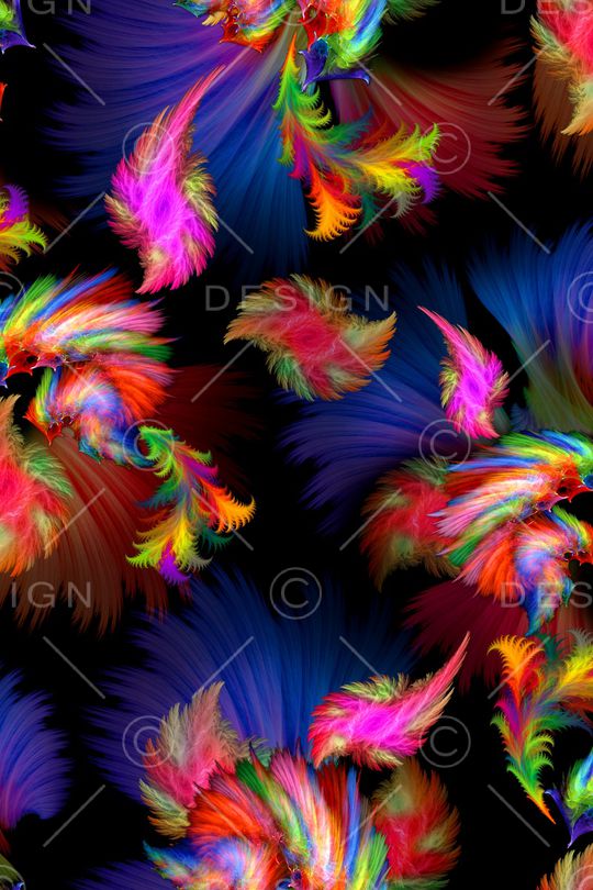 羽毛印花华亿平台图片