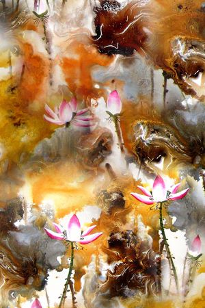 水彩印花华亿平台图片