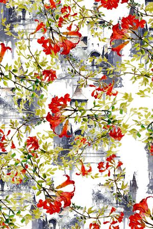 乱花印花华亿平台图片