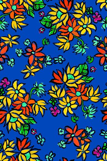 797162-印象派花卉油画肌理粗糙线条