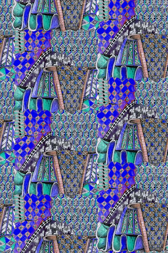 几何印花华亿平台图片