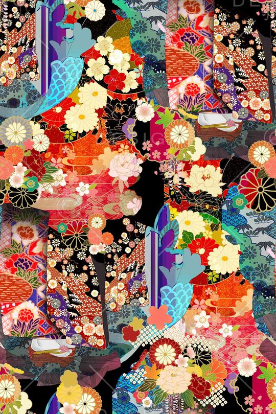 日式风格印花华亿平台图片