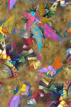 几何印花华亿平台图片