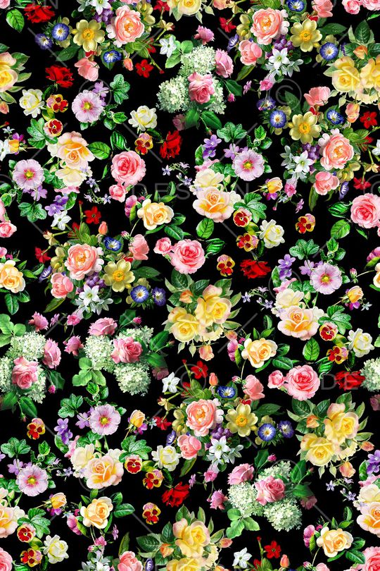 花卉印花华亿平台图片