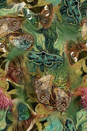 蝴蝶印花华亿平台图片