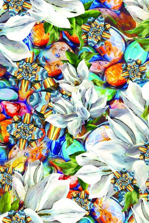 花卉印花华亿平台图片