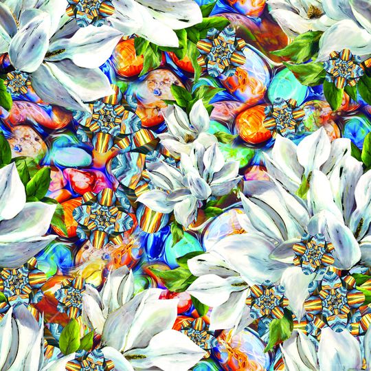 花卉印花华亿平台图片