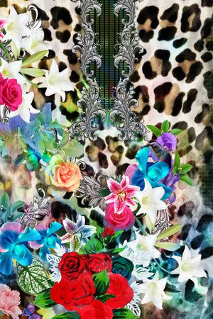 豹纹印花华亿平台图片