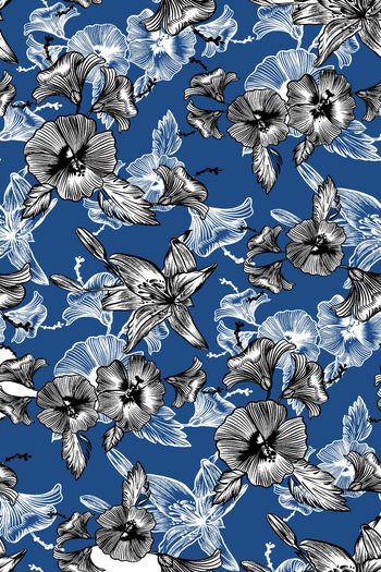 797661-手绘线描植物花朵--2