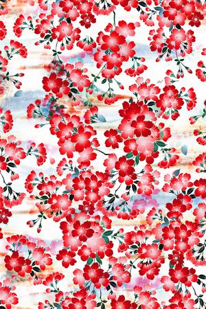 花卉印花华亿平台图片