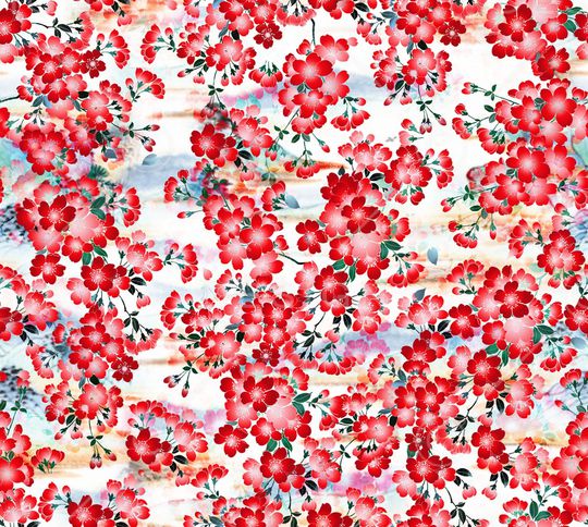 花卉印花华亿平台图片