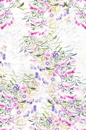 朦胧花卉印花华亿平台图片