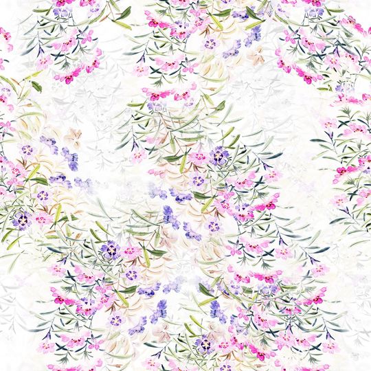 朦胧花卉印花华亿平台图片