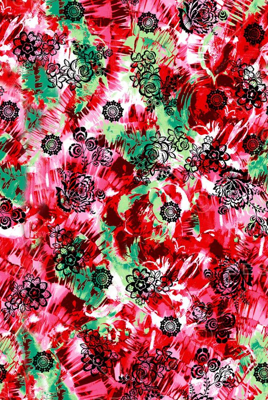 花卉印花华亿平台图片