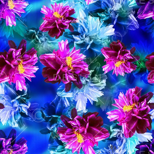 花卉印花华亿平台图片