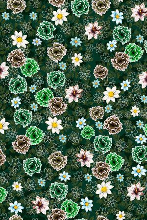 花卉印花华亿平台图片