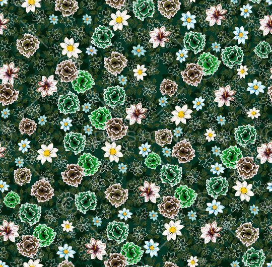 花卉印花华亿平台图片