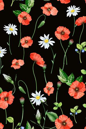 罂粟花印花华亿平台图片