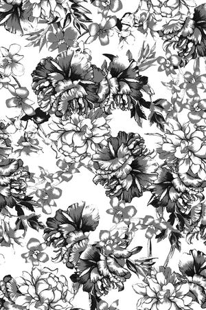 牡丹印花华亿平台图片