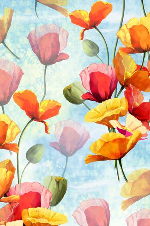 花卉印花华亿平台图片