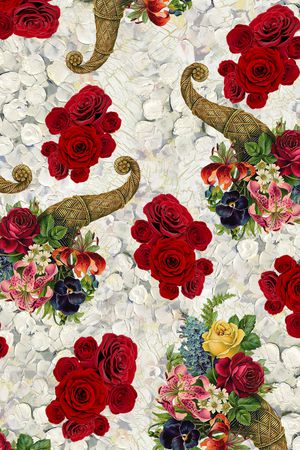 三色堇印花华亿平台图片