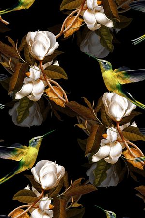 花鸟印花华亿平台图片