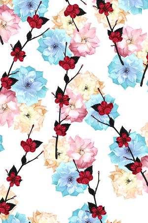 玫瑰印花华亿平台图片