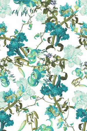 花卉印花华亿平台图片