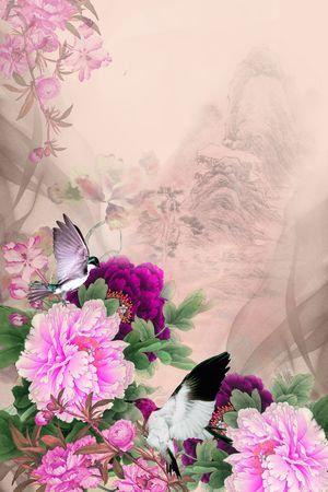 花卉印花华亿平台图片