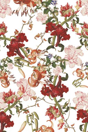 花卉印花华亿平台图片