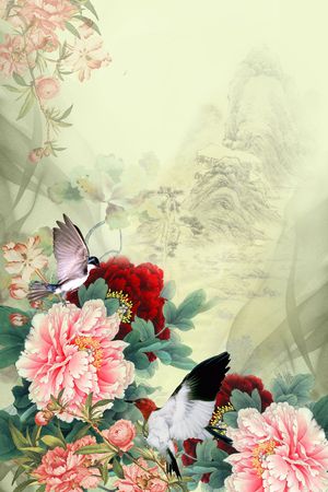 花卉印花华亿平台图片