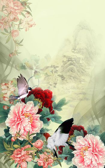 花卉印花华亿平台图片