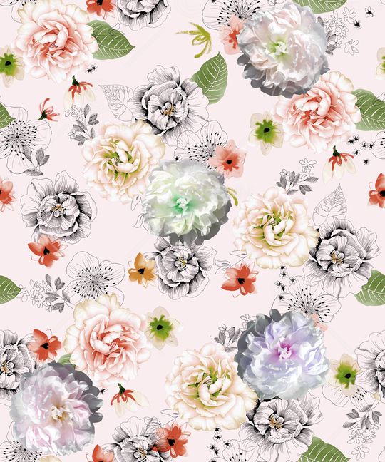 花卉印花华亿平台图片