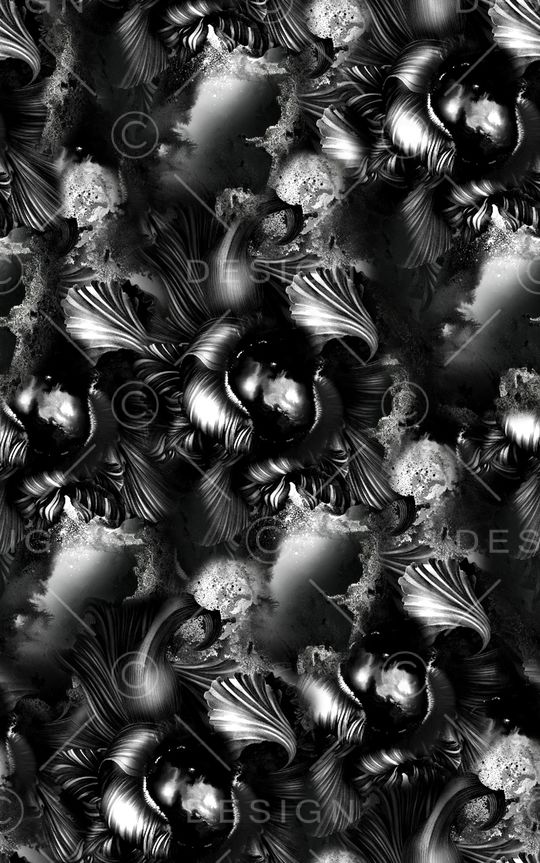 抽象手绘水彩画花卉数码印花印花华亿平台图片