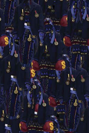 抽象手绘水彩画服装数码印花印花华亿平台图片