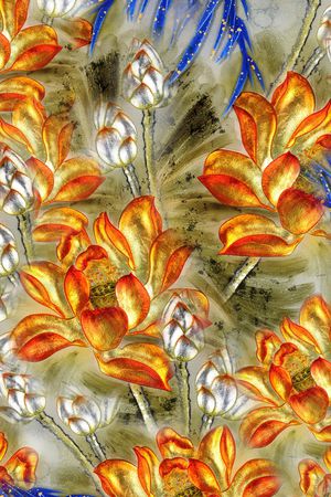 荷花印花华亿平台图片