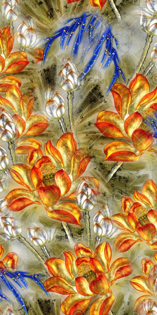 荷花印花华亿平台图片