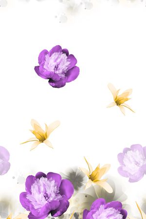 水墨印花华亿平台图片