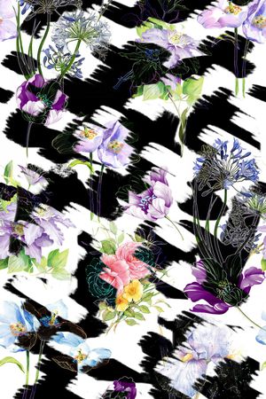 花卉印花华亿平台图片