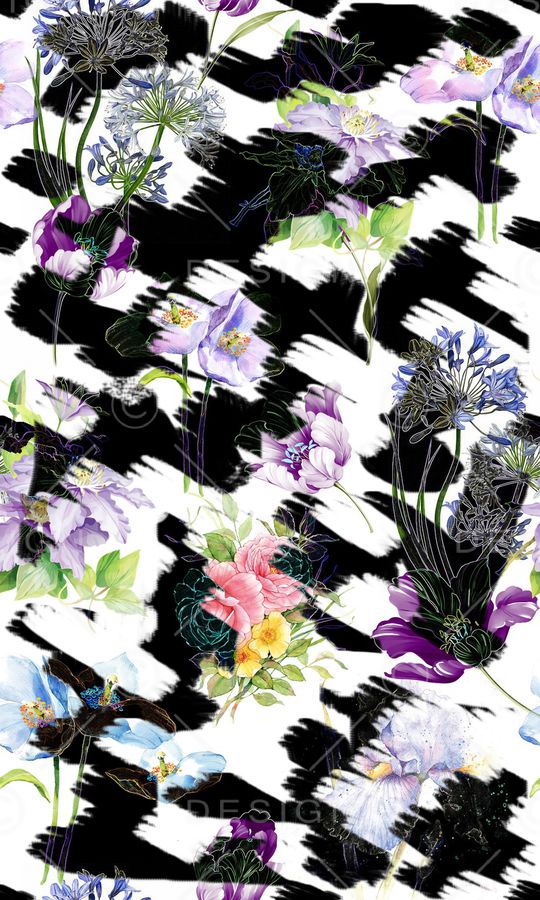 花卉印花华亿平台图片