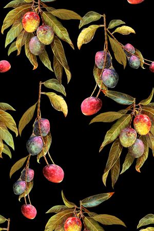 手绘樱桃印花华亿平台图片