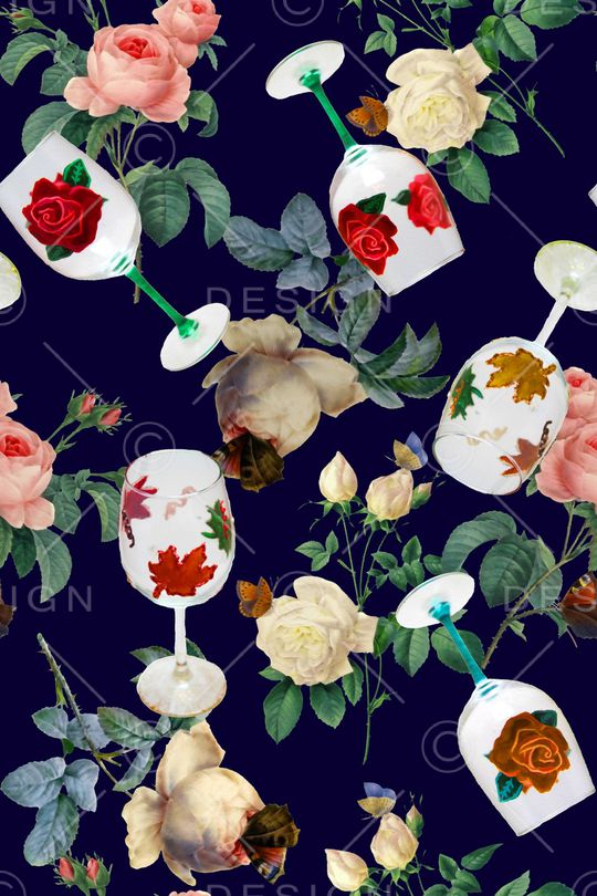 花卉印花华亿平台图片